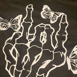 Black Pullover Hoodie with Design on back